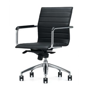 silla de oficina moderna / con ruedas / con patas en forma de estrella / con reposabrazos