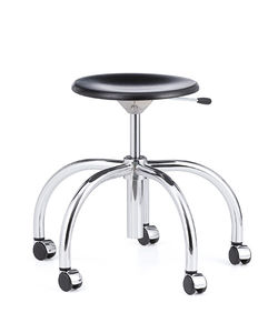taburete de diseño Bauhaus / de haya / de metal / contract