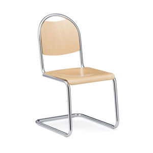 silla de visita moderna / apilable / tapizada / con reposabrazos