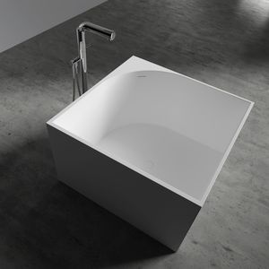 bañera independiente / de esquina / cuadrada / de material compuesto