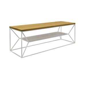 mueble de televisión moderno / lowboards / de acero / de roble