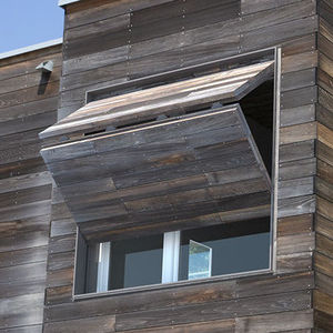contraventanas plegables / de aluminio / para ventanas / imitación de madera