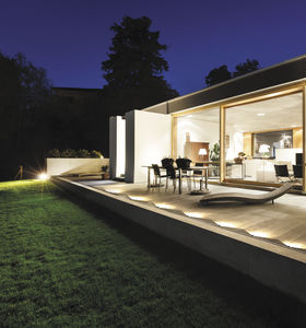 luminaria empotrable de suelo / LED / redonda / de exterior