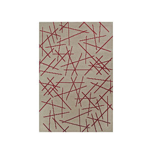 alfombra moderna / con motivos / de lana / rectangular
