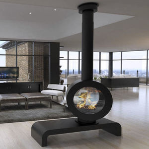 chimenea de gas / moderna / hogar cerrado / de doble cara