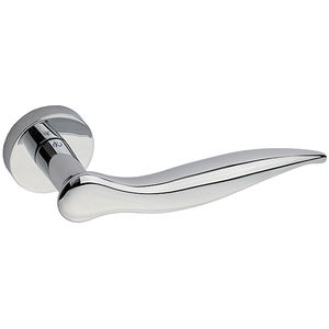 manilla para puerta / de aluminio / moderna / cromada