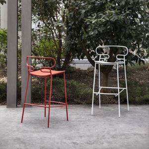 silla de bar moderna / de poliuretano / de metal / de exterior