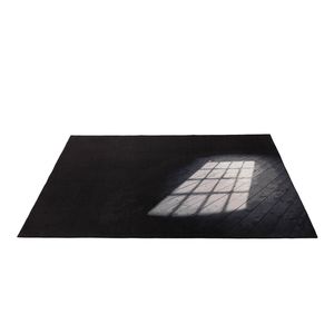 alfombra moderna / de color liso / de lana / rectangular