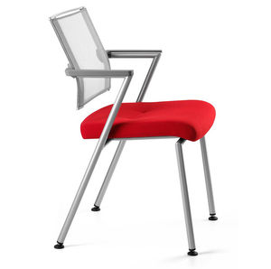 silla de visita moderna / con reposabrazos / tapizada / de tejido