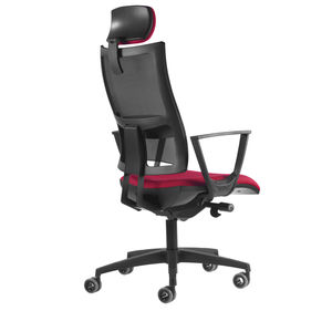 sillón de director moderno / de tejido / con ruedas / con reposabrazos
