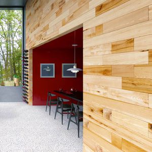 separador de espacios de haya / para restaurante / modular / autoportante