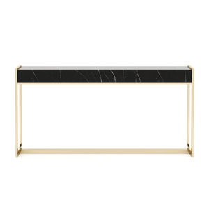 consola moderna / de mármol / con base de acero inoxidable / rectangular
