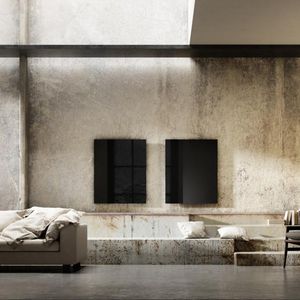 radiador eléctrico / cara de vidrio templado / moderno / rectangular