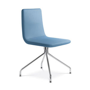 silla de visita moderna / giratoria / tapizada / de cromo