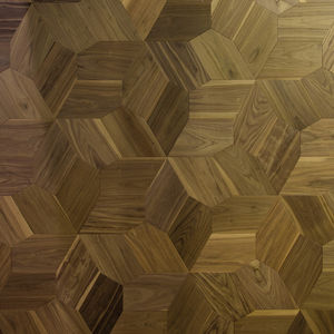 parquet macizo / para pegar / flotante / de nogal americano
