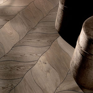parquet macizo / para pegar / flotante / de nogal