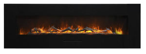 chimenea eléctrica / moderna / hogar cerrado / de pared
