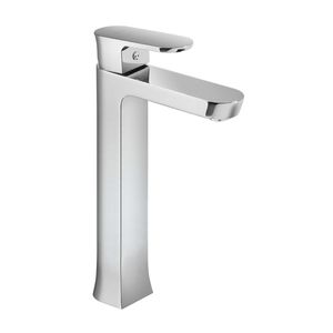 grifo monomando para lavabo / de latón cromado / de baño / con 1 orificio