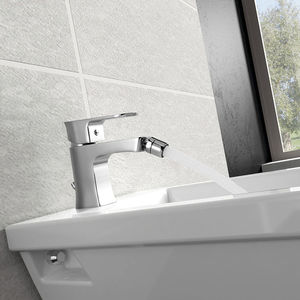 grifo monomando para bidé / de latón cromado / de baño / con 1 orificio