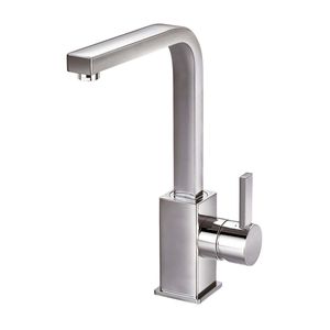grifo monomando para lavabo / de latón cromado / de baño / con 1 orificio
