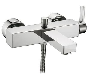 grifo monomando para ducha / para bañera / de pared / de latón cromado