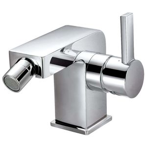 grifo monomando para bidé / de latón cromado / de baño / con 1 orificio