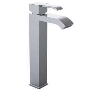 grifo monomando para lavabo / de latón cromado / de baño / con 1 orificio