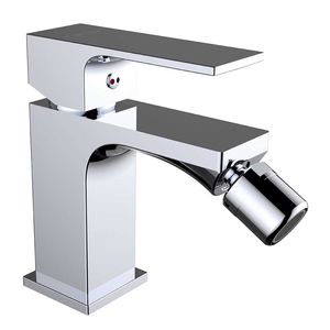 grifo monomando para bidé / de latón cromado / de baño / con 1 orificio