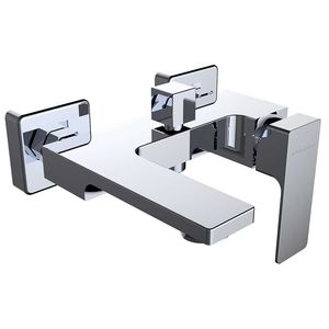 grifo monomando para ducha / para bañera / de pared / de latón cromado
