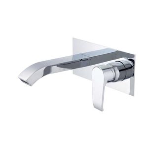 grifo monomando para lavabo / encastrable / de latón cromado / de baño