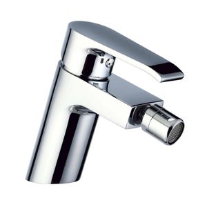 grifo monomando para bidé / de latón cromado / de baño / con 1 orificio