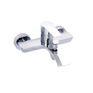 grifo monomando para ducha / para bañera / de pared / de latón cromado