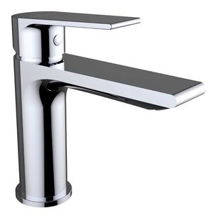 grifo monomando para lavabo / de latón cromado / de baño / con 1 orificio