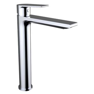 grifo monomando para lavabo / de latón cromado / de baño / con 1 orificio