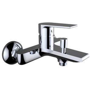 grifo monomando para ducha / para bañera / de pared / de latón cromado