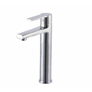 grifo monomando para lavabo / de latón cromado / de baño / con 1 orificio