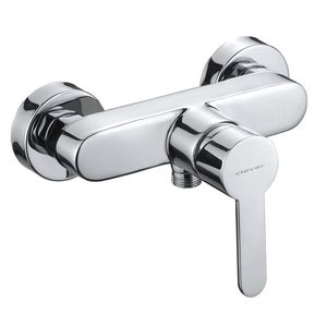 grifo monomando para ducha / de pared / de latón cromado / de baño