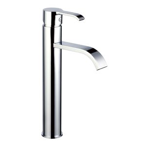 grifo monomando para lavabo / de latón cromado / de baño / con 1 orificio