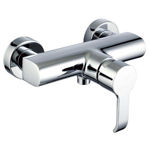 grifo monomando para ducha / de pared / de latón cromado / de baño