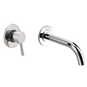 grifo monomando para lavabo / encastrable / de latón cromado / de baño