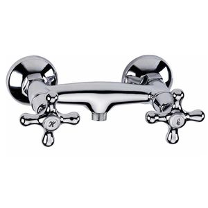 grifo mezclador para ducha / de pared / de latón cromado / de baño