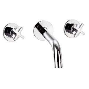 grifo mezclador para lavabo / empotrable / de latón cromado / de baño