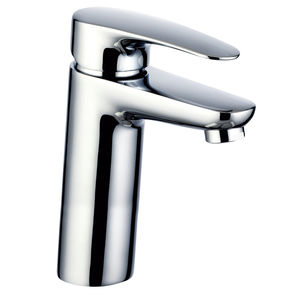 grifo monomando para lavabo / de latón cromado / de baño / con 1 orificio