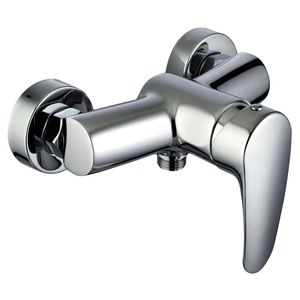 grifo monomando para ducha / de pared / de latón cromado / de baño