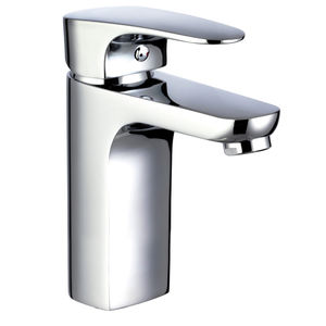 grifo monomando para lavabo / de latón cromado / de baño / con 1 orificio