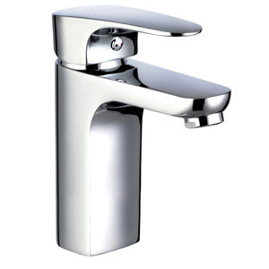 grifo monomando para lavabo / de latón cromado / de baño / con 1 orificio