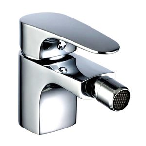 grifo monomando para bidé / de latón cromado / de baño / con 1 orificio