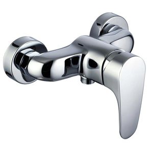 grifo monomando para ducha / de pared / de latón cromado / de baño