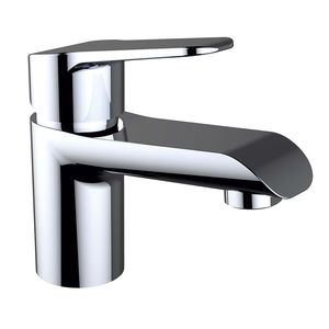 grifo monomando para lavabo / de latón cromado / de baño / con 1 orificio