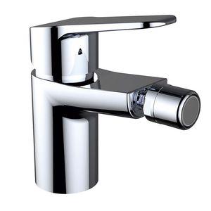 grifo monomando para bidé / de latón cromado / de baño / con 1 orificio